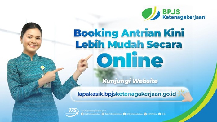 Booking antrian pengajuan klaim manfaat BPJS Ketenagakerjaan bisa via Lapak Asik. (dok. BPJS Ketenagakerjaan).