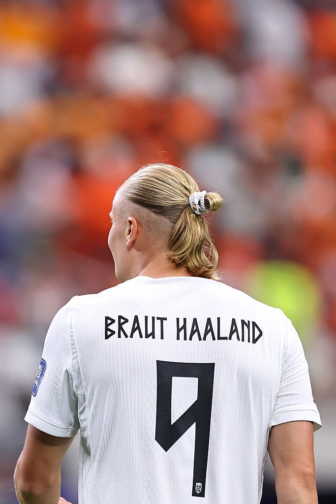 Erling Braut Haaland dari Norwegia saat pertandingan Babak 32 Besar Piala Dunia FIFA 2026 antara Pantai Gading dan Norwegia di Stadion Dallas pada 30 Juni 2026 di Arlington, Texas.