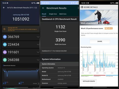 Hasil benchmark Samsung Galaxy A37 5G Hasil benchmark Samsung Galaxy A37 5G
