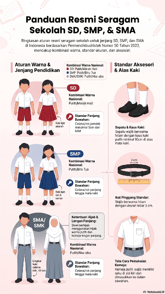 Cover aturan seragam sekolah siswa SD-SMA