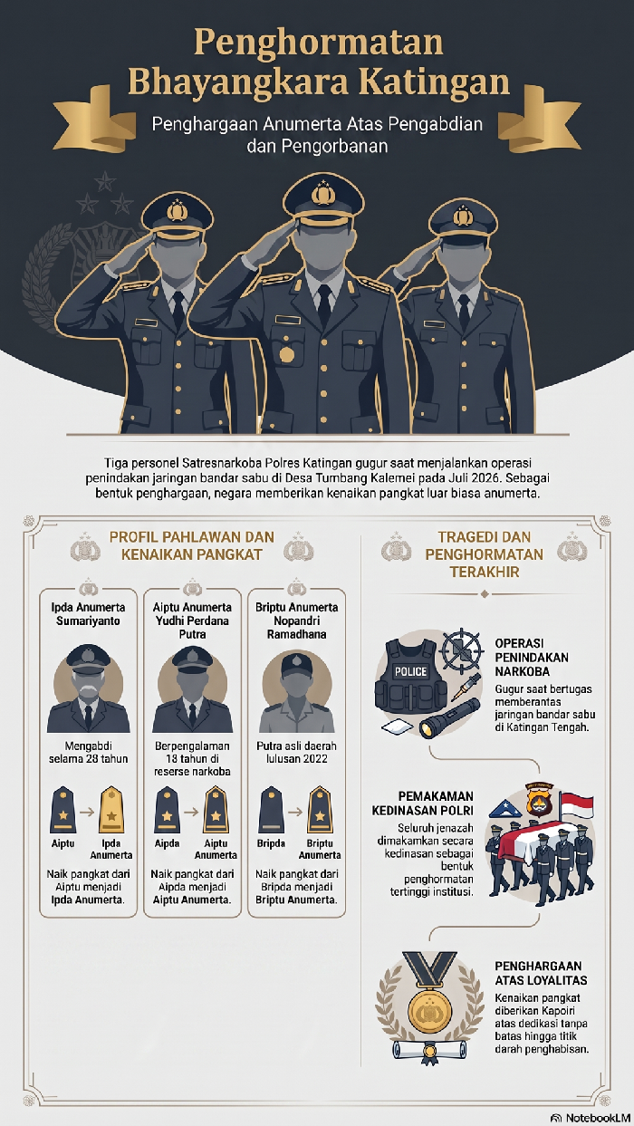 Infografis Gugurnya 3 Polisi Katingan