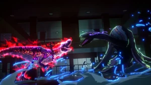 Karakter dinosaurus dan ninja dari manusia diyakini bakal mempesona, dan dijamin jadi anime yang benar-benar unik. Foto: SANB / Jurassic Shadows Production Committee