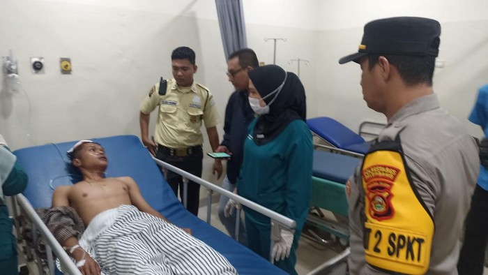 Korban Z saat menjalani perawatan di RS Bari usai dikeroyok