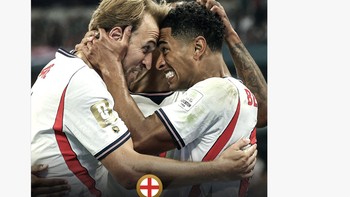 Inggris lolos dengan susah payah. Foto: X.com