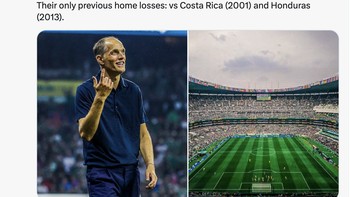 Meksiko hanya pernah kalah 3 kali di Azteca sebelum kini dikalahkan Inggris. Foto: X.com