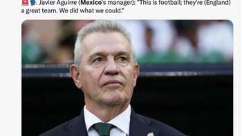 Pelatih Meksiko mengakui kehebatan Inggris. Foto: X.com