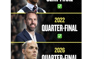 Apakah Thomas Tuchel akan melampaui pencapaian Gareth Southgate kala menangani Timnas Inggris? Foto: X.com