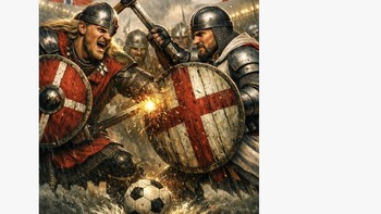 Menarik ditunggu siapa yang akan menang dalam laga keras antara Viking Norwegia dan Ksatria Inggris ini. Foto: X.com