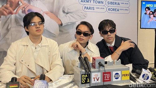NPD menggelar konferensi pers konser tur mereka di kawasan Kebayoran Baru, Jakarta Selatan, Senin (6/7/2026).