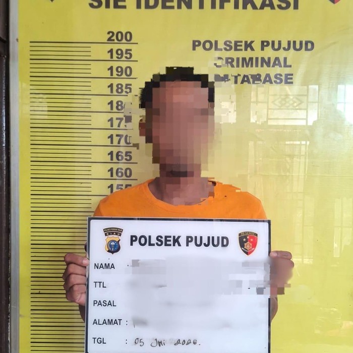 Seorang pria inisial RH di Kecamatan Tanjung Medan, Kabupaten Rokan Hilir (Rohil), Riau dilaporkan usai melarikan remaja perempuan berusia 15 tahun (dok Polda Riau)