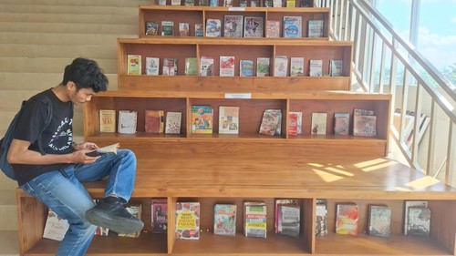 Suasana perpustakaan Kota Mataram di Jempong, Sekarbela, Kota Mataram, 10 Februari 2026. (Nathea Citra/detikBali)