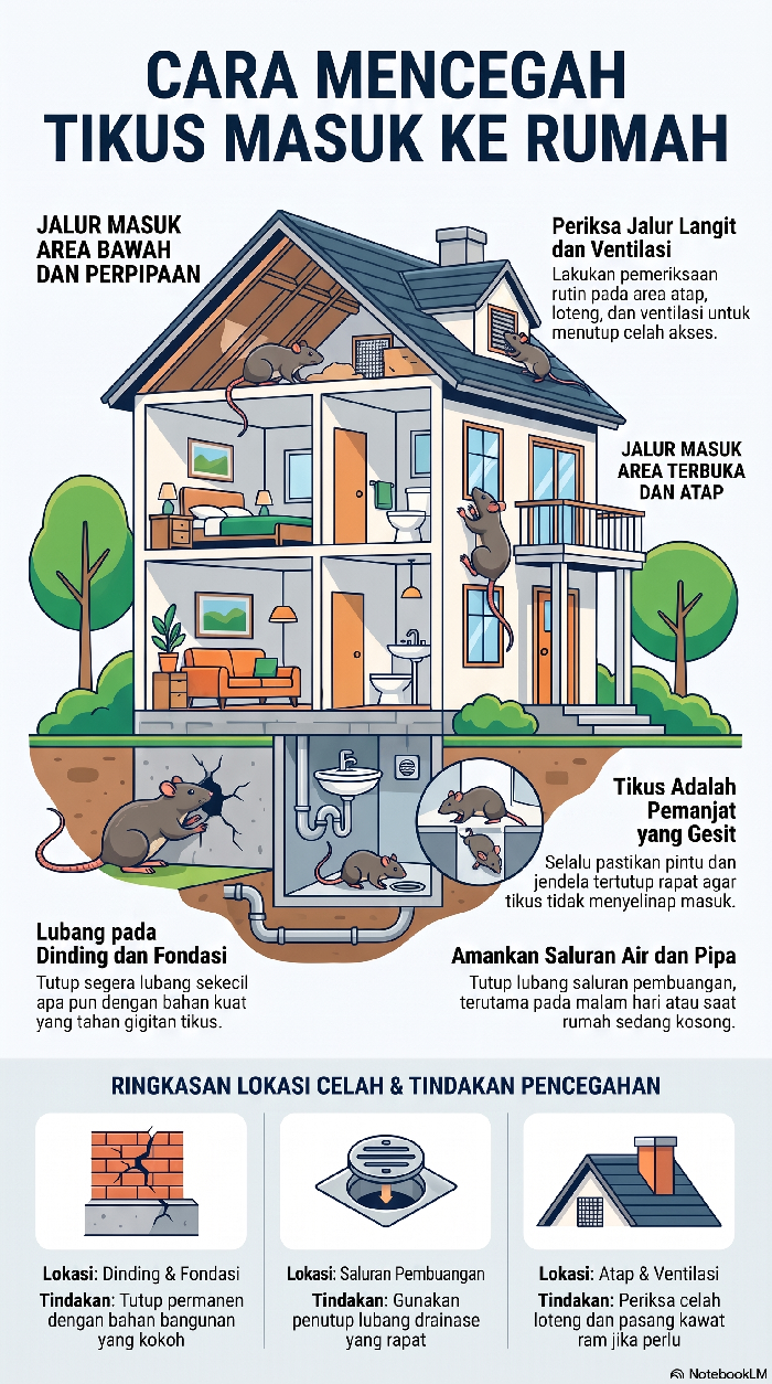 Cara cegah tikus masuk rumah.