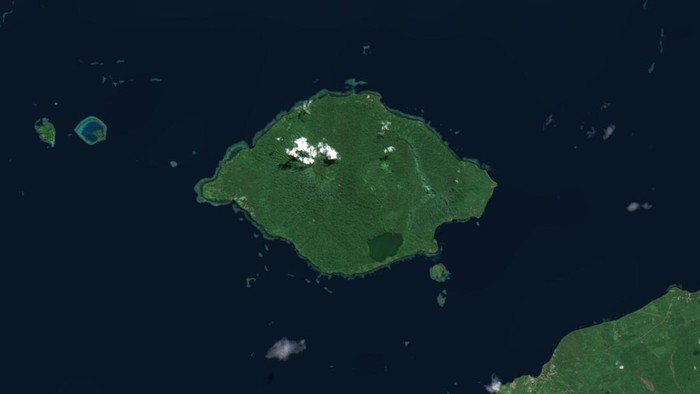 Gambar satelit penampakan calon pulau baru
