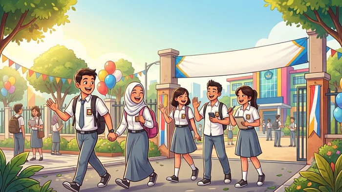 Ilustrasi murid SMA MPLS.