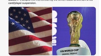 Belgia menaklukkan Amerika Serikat 4-1 sehingga lolos ke perempatfinal Piala Dunia 2026. Meski AS dibantu Gedung Putih sehingga FIFA membatalkan kartu merah penyerangnya, mereka tetap kalah. Foto: X.com