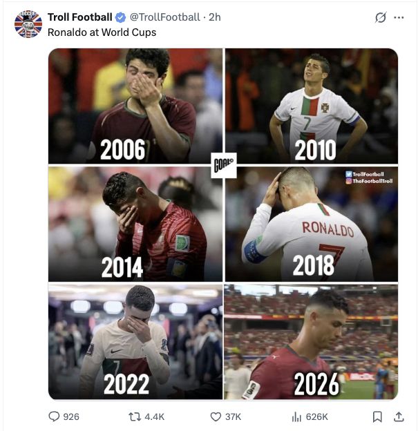 Meme Ronaldo Piala Dunia