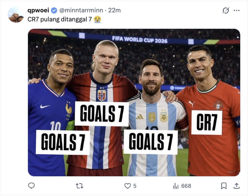 Meme Ronaldo Piala Dunia