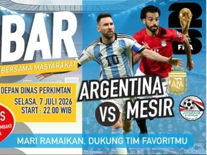 Dear Warga Kobar, Ada Nobar Argentina Vs Mesir!
