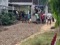 Viral Warga Lampung Timur Tambal Jalan Rusak Pakai Cangkang Kerang