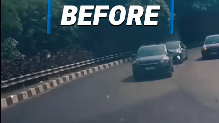 Video pengguna jalan mengaku takut tabrakan karena tak ada markah di Jalan Akses UI Depok viral di medsos. Dishub Depok mengabarkan markah sudah terang lagi. (dok DIshub Depok)