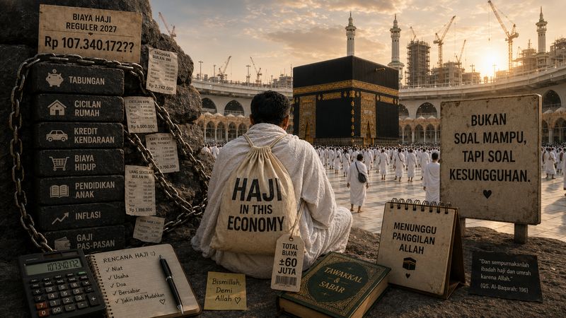 Ilustrasi haji in this economy