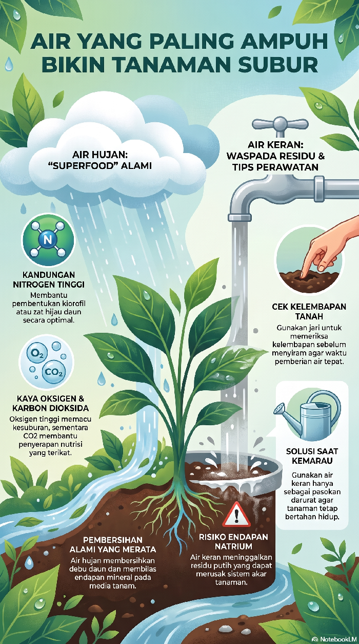 Infografis air yang paling ampuh bikin tanaman subur