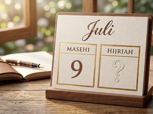 Kalender Hijriah Hari Ini 9 Juli 2026: Tanggal, Bulan, dan Tahunnya