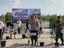 Lestarikan Alam, Polda Babel Tanam Ribuan Bibit Pohon di Lahan Kritis