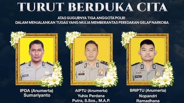Kasus penyerangan menewaskan tiga anggota Polri saat operasi pemberantasan narkoba di Desa Tumbang Kalemei, Kabupaten Katingan. (Istimewa)