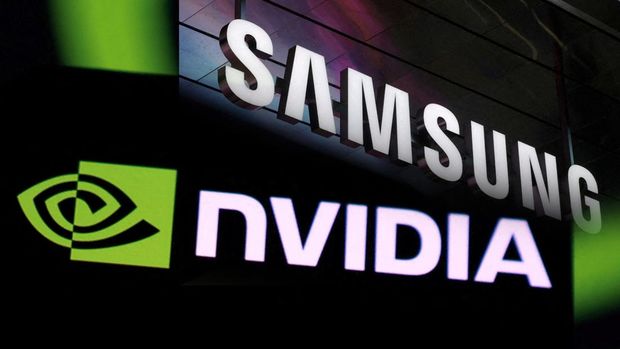 Kolase logo Samsung dan NVidia. Kolase logo Samsung dan NVidia. (Reuters)