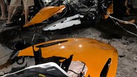 McLaren Youtuber Game Andra ST Nabrak hingga Terbelah di Sukoharjo