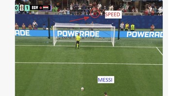Messi dikenal tak suka dengan Lionel Messi, bahkan mencoba mengganggunya saat Messi menendang penalti ke gawang Mesir. Foto: X.com