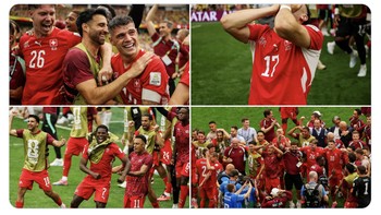 Swiss akhirnya ke perempatfinal Piala Dunia setelah sebelumnya sering mentok di babak 16 besar. Foto: X.com