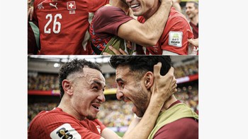 Swiss ke perempatfinal untuk pertama kalinya sejak tahun 1954. Foto: X.com