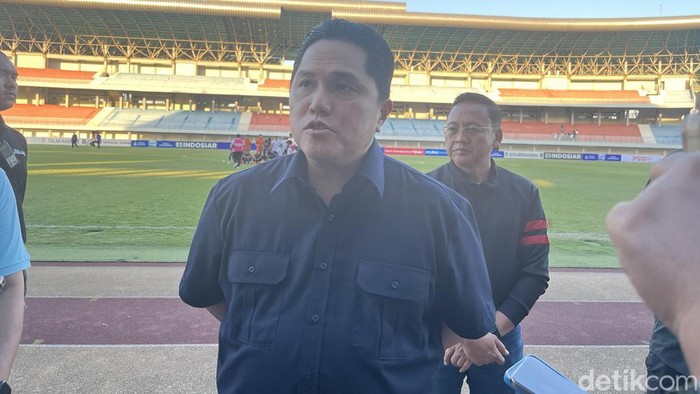 Menteri Pemuda dan Olahraga (Menpora) sekaligus Ketua Umum PSSI, Erick Thohir, di Stadion Mandala Krida, Kota Jogja, Rabu (8/7/2026).