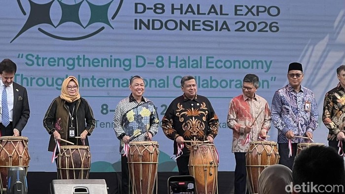 Pemerintah RI menggelar D-8 Halal Expo Indonesia (HEI) 2026 pada 8–12 Juli 2026 (Adhfar Aulia Syuhada/detikcom)