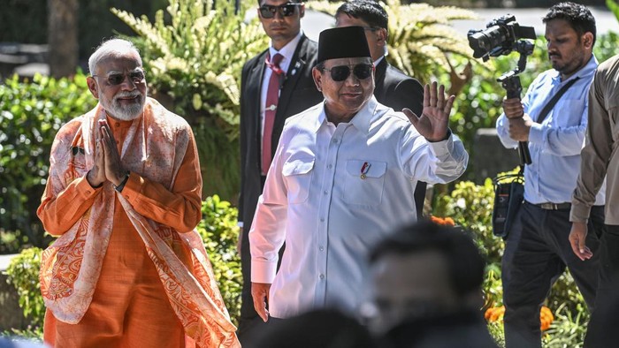 Narendra Modi dan Prabowo Subianto (Foto: ANTARA FOTO/BAYU PRATAMA S)