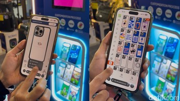 Langkah berikutnya adalah memilih desain casing. Pengunjung dapat mengunggah foto atau gambar sendiri, maupun menggunakan berbagai desain yang tersedia. Foto: Rizqy Nur Amalia/detikINET