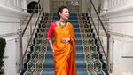 Wika Salim Berkain Sari Oranye Nyanyi di Jamuan Kenegaraan Kujungan PM India