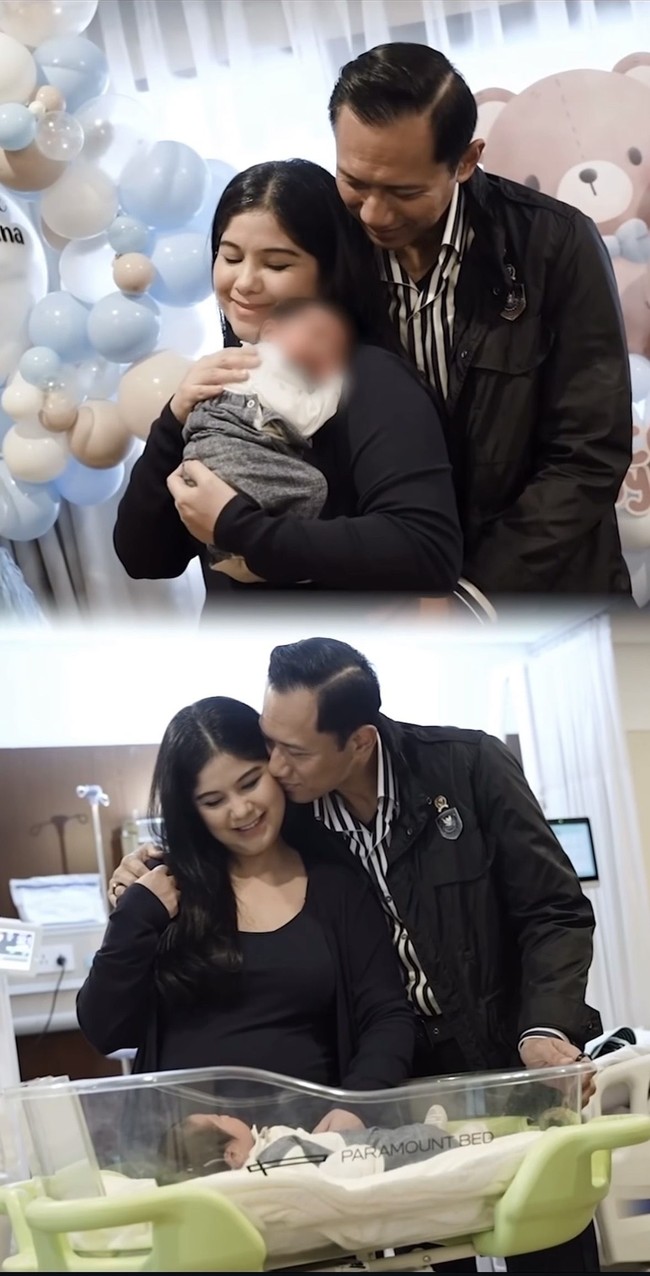 Setelah lahir, Agus dan Annisa juga kompak memilih merahasiakan wajah putra mereka. Dari foto-foto yang diunggah, wajah Arjuna di-blur agar tak terlihat. Foto: Instagram/@annisayudhoyono