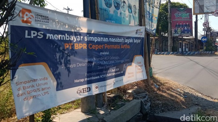 Pengumuman dari LPS soal pencarian jaminan PT BPR Ceper Permata Artha, Kamis (9/7/2026).