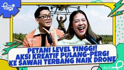 Video: Petani Level Tinggi! Aksi Kreatif Pulang-Pergi ke Sawah Terbang Naik Drone di Tuban