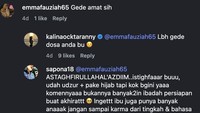 Ibunda Vicky Prasetyo yang diketahui mantan mertua Kalina, memulai komentar diunggahan tersebut. Gede amat sih, kata Emma Fauziah dilihat detikcom, Jumat (10/7/2026). Kata-kata itu diduga adalah pernyataan body shaming.  Foto: dok instagram Kalina Oktarani