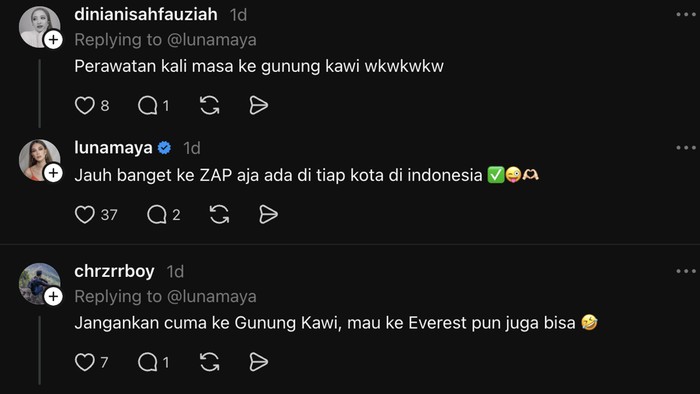 Luna Maya jawab soal tudingan ke Gunung Kawi