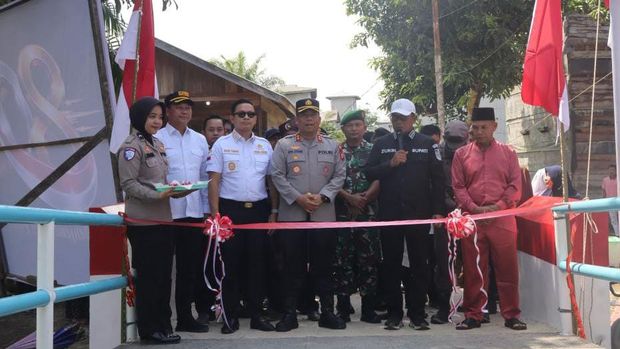 Polres Pelalawan meresmikan jembatan di Desa Ransang. Polres Pelalawan meresmikan jembatan di Desa Ransang, pada Rabu (8/7/2026).