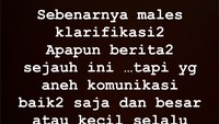 Vicky Prasetyo menanggapi kemunculan Fangfang. Dia mengakau malas untuk klarifikasi, tapi merasa Fangfang tidak bicara sebenarnya. Foto: Instagram @vickyprasetyo777