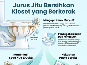 Infografis: Jurus Jitu Bersihkan Kloset Berkerak, Bisa Pakai Bahan Dapur