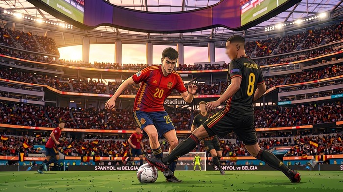 Ilustrasi Spanyol vs Belgia Piala Dunia 2026
