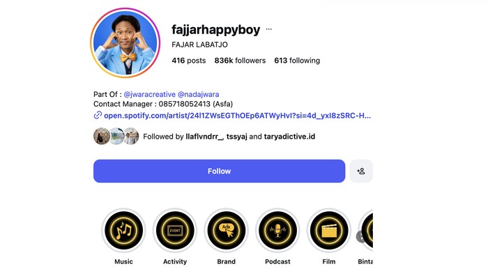Instagram @fajjarhappyboy