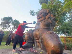 Jamasan Arca Totok Kerot Kediri, Warga Diajak Jaga Cagar Budaya